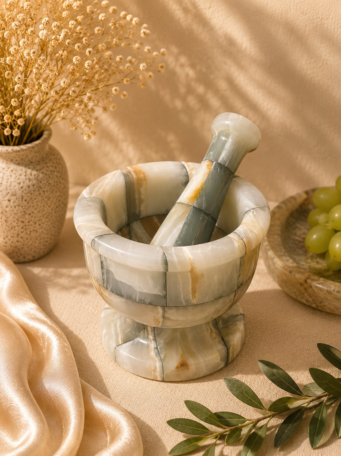 Marble Mortar & Pestle