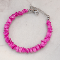 Dyed Pink Quartz Bracelet