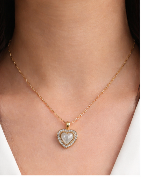 Crystal Heart Pendant Necklace
