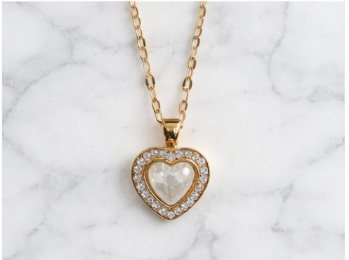 Crystal Heart Pendant Necklace