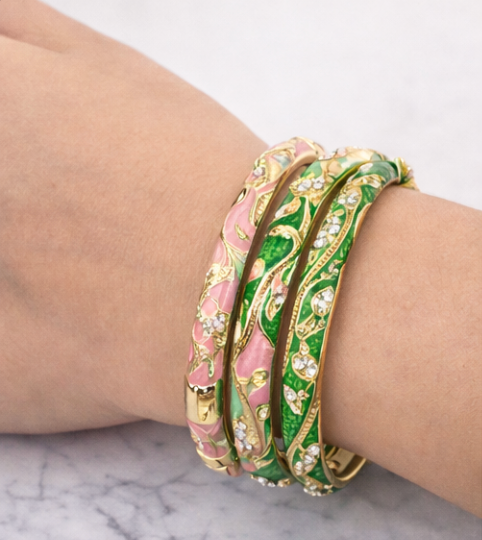 Pastel Luxe Enamel Bangles