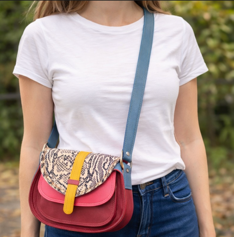 Genuine Leather Saddle Bag