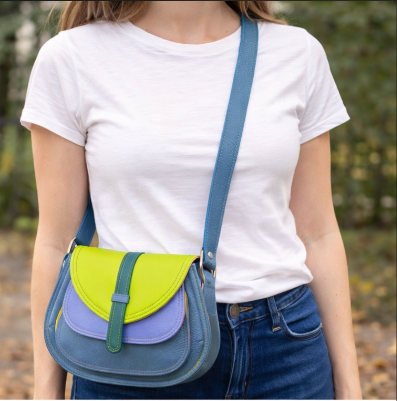 Genuine Leather Saddle Bag