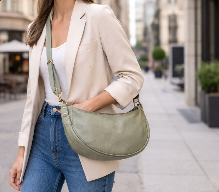 Metro Crescent Shoulder Bag