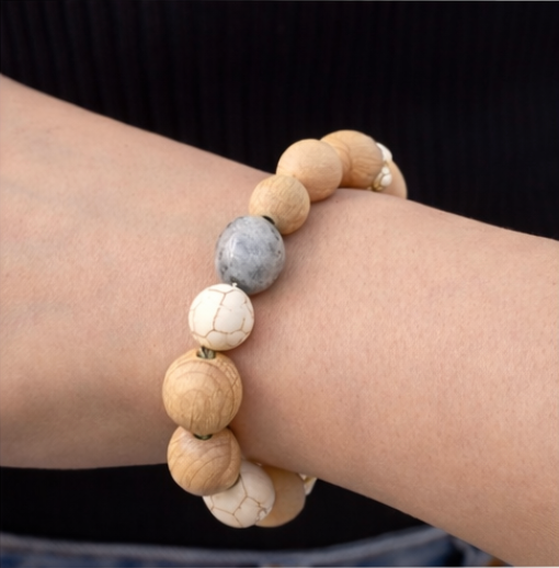 Earthstone Elastic Bead Bracelet