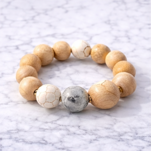 Earthstone Elastic Bead Bracelet
