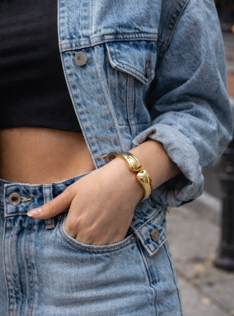 Golden Glow Cuff Bracelet