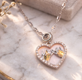 Silver Chain Heart Pendant Necklace – Stainless Steel