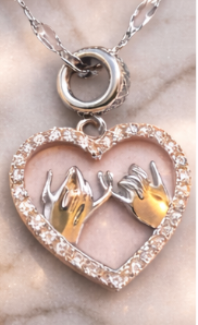 Silver Chain Heart Pendant Necklace – Stainless Steel