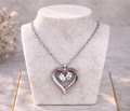 Pink Heart Butterfly Necklace – Sterling Silver 925