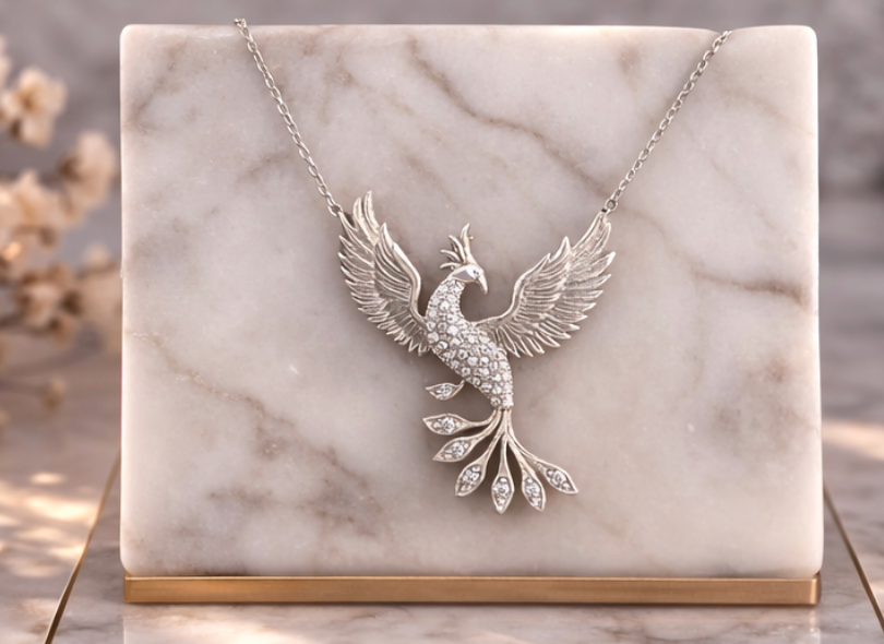 Phoenix Statement Necklace – Sterling Silver 925