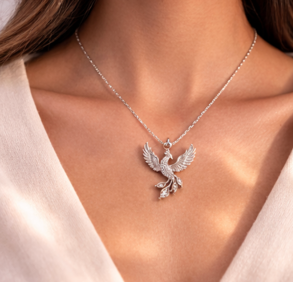 Phoenix Statement Necklace – Sterling Silver 925