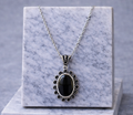 Black Onyx Statement Necklace – 925 Sterling Silver