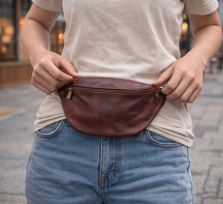 Genuine Leather Waist Bag