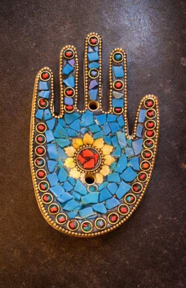 Mosaic Hand Incense Holder