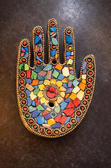 Mosaic Hand Incense Holder