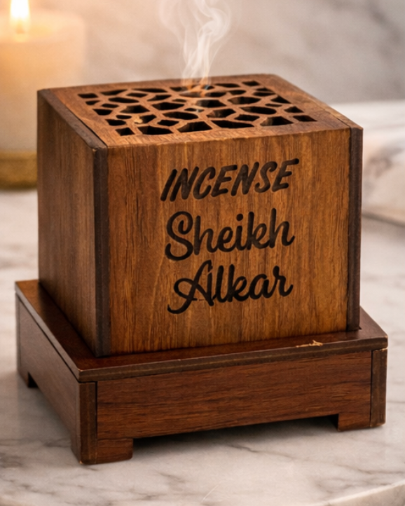 Sheikh Alkar Wooden Incense Burner Box