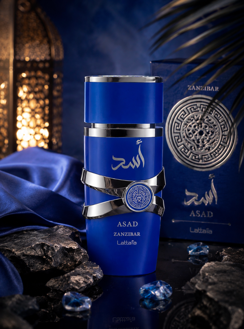 Lattafa Asad Zanzibar Eau De Parfum 100ml | Fresh Spicy Tropical Men's Fragrance