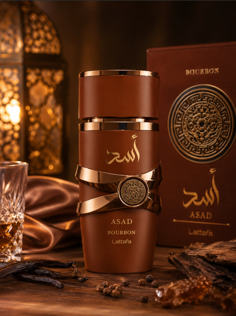 Lattafa Asad Bourbon Eau De Parfum 100ml | Warm Vanilla Woody Men's Perfume
