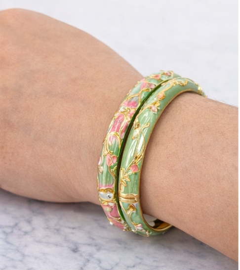 Pastel Luxe Enamel Bangles