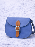Genuine Leather Classic Saddle Crossbody Bag