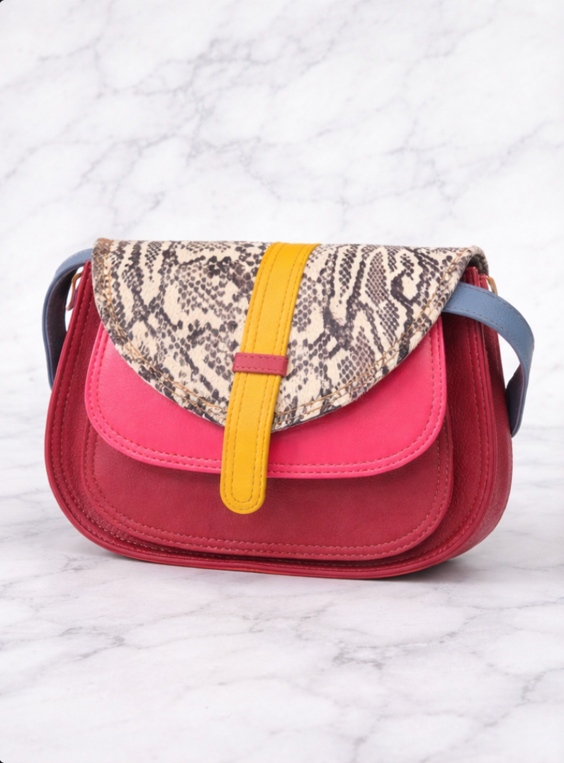 Genuine Leather Saddle Bag